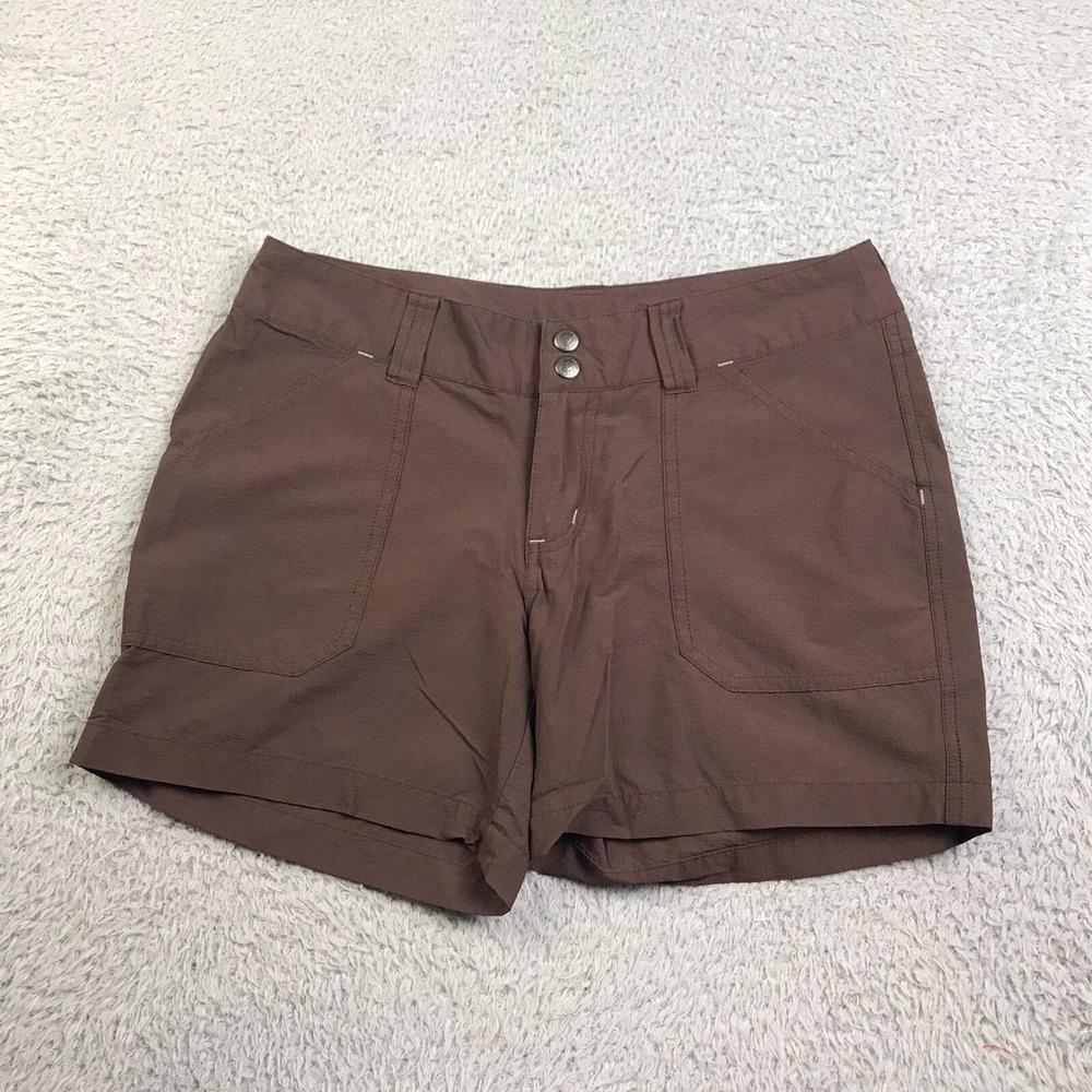 Patagonia Borderless Shorts Womens 6 Brown Nylon 5" Performance Outdoor Hiking